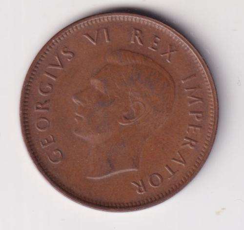 UNION OF SOUTH AFRICA - ½ Penny - George VI 1942 Bronze KM#24