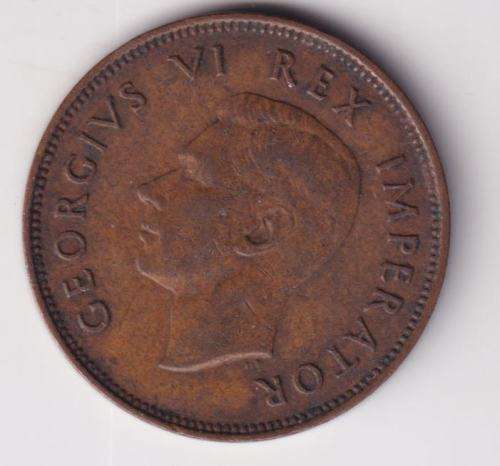UNION OF SOUTH AFRICA - ½ Penny - George VI 1943 Bronze KM#24