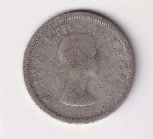 UNION OF SOUTH AFRICA - 6 Pence - QUEEN ELIZABETH II  1953  SILVER KM#48