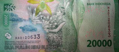 Indonesia 20000 Rupiah 2022 NEW P 166 UNC