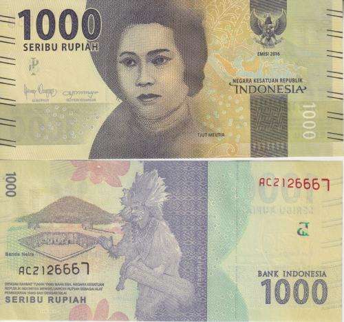 INDONESIA 1000 RUPAIH 2021 P154e UNC