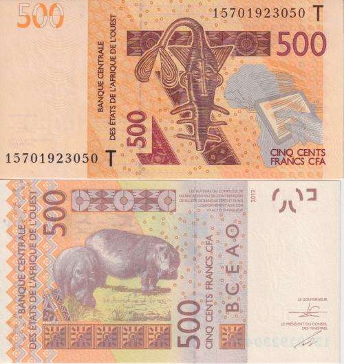 WEST AFRICAN STATES - TOGO  500 FRANCS 2012  P819Ta - UNC