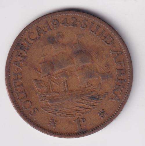UNION OF SOUTH AFRICA - ONE Penny - George VI 1942