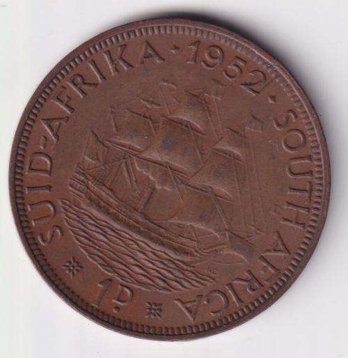 UNION OF SOUTH AFRICA - ONE Penny - George VI 1952