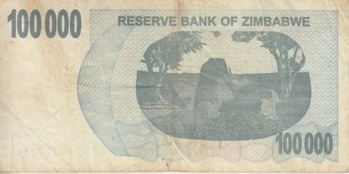 ZIMBABWE 100,000 DOLLARS P48 2007 F