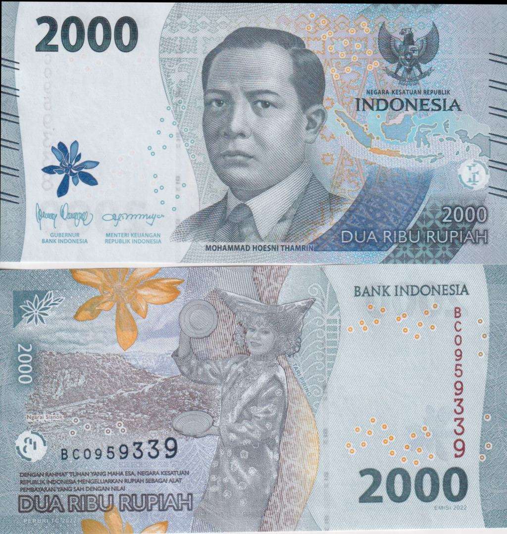 INDONESIA 2000 RUPAIH 2022 P163 UNC
