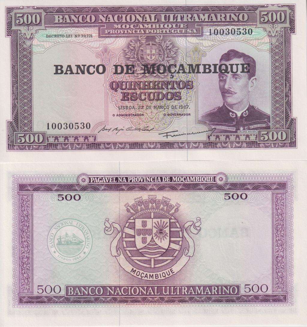 Mozambique 500 Escudos 1967 (1970) P-118 A-UNC