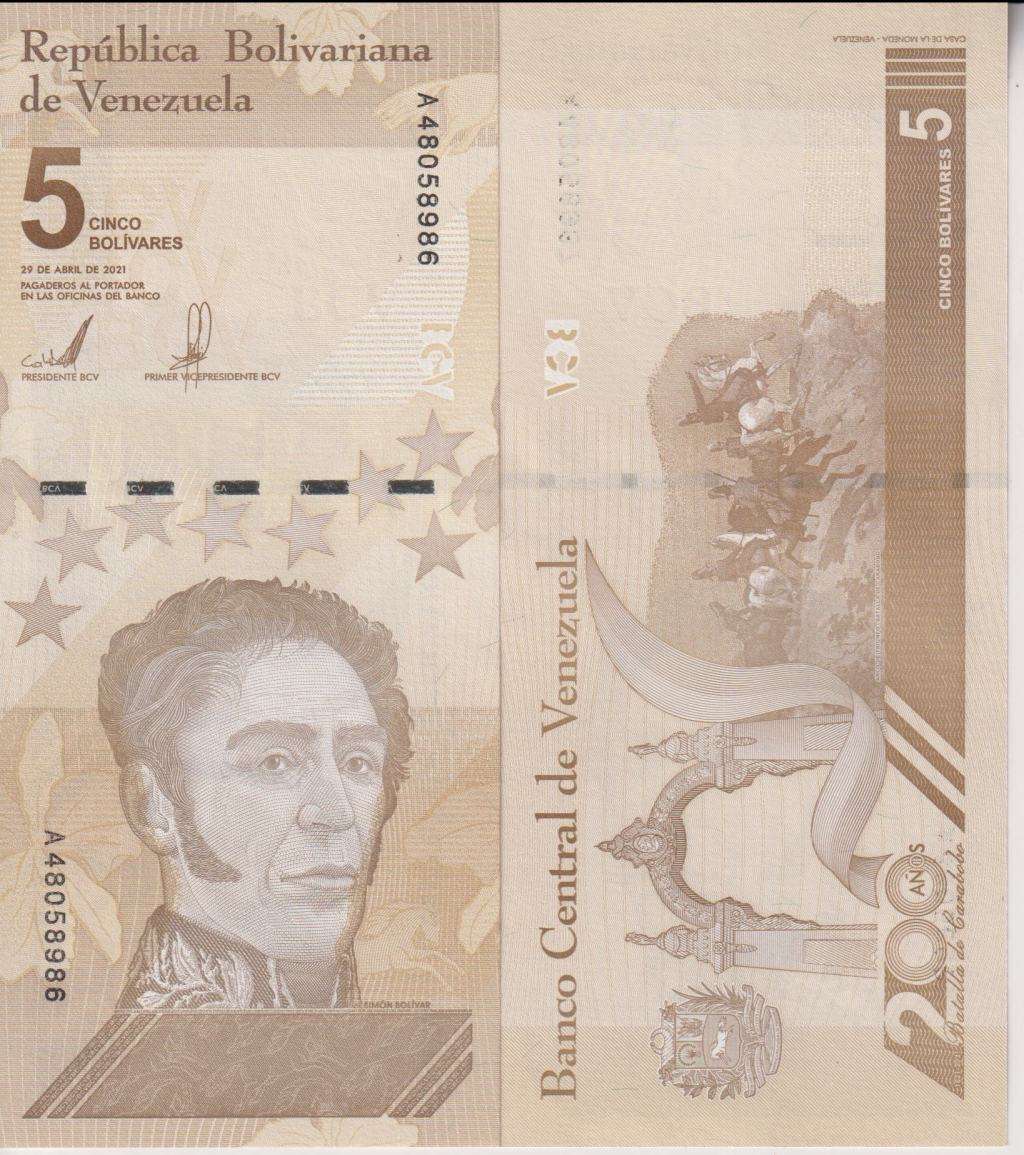 VENEZUELA 5 MILLION DIGITAL 2021 P115 UNC