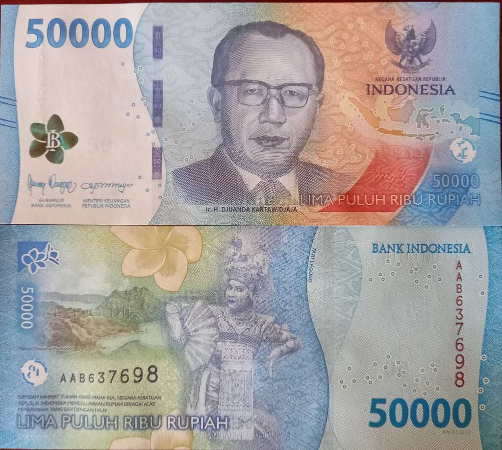 Indonesia 50,000 Rupiah 2022 P-167 UNC