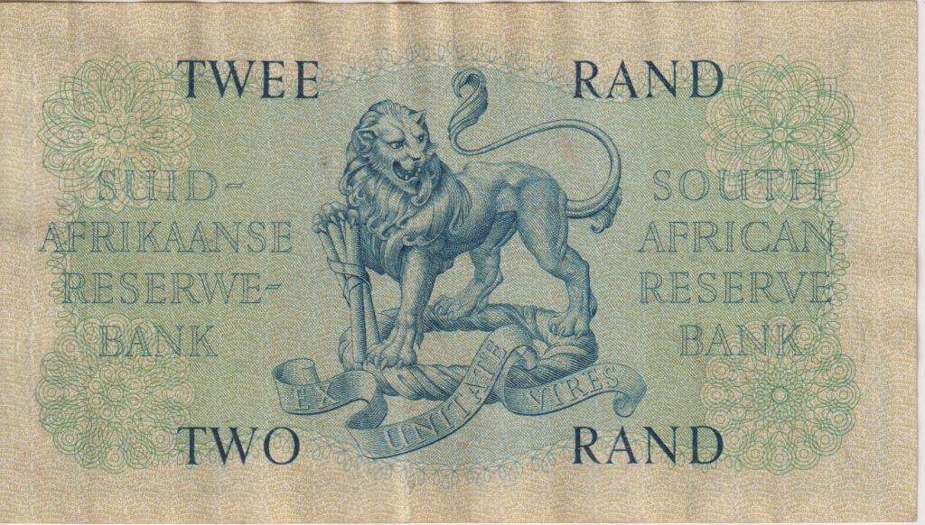 SOUTH AFRICA - G.Rissik 2 Rand 1st ISSUE Eng/Afr 1962 P104 XF