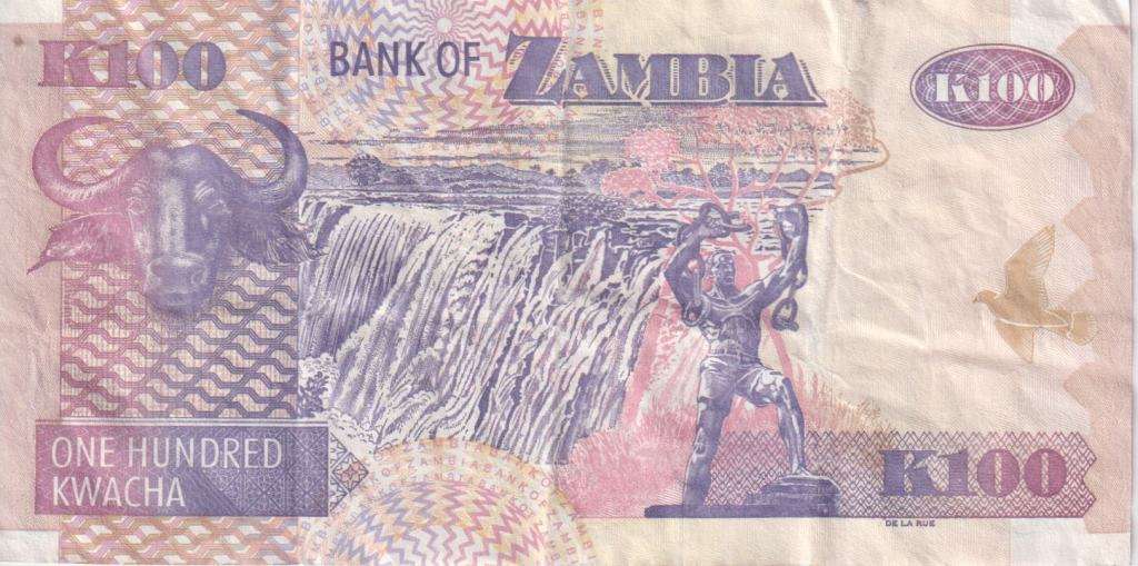 ZAMBIA 100 KWACHA 2009 P 38 VF
