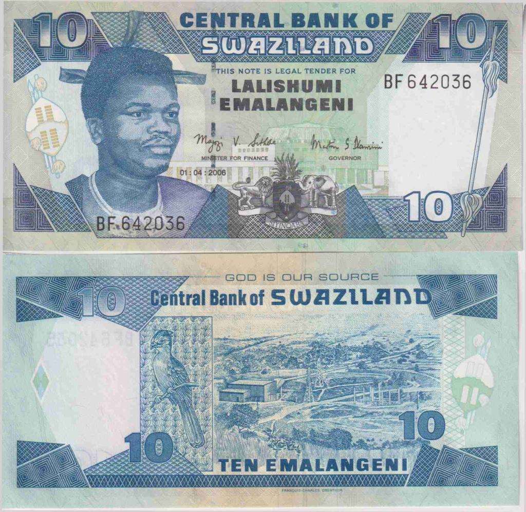 Swaziland 10 Emalangeni 2006 P 29 UNC