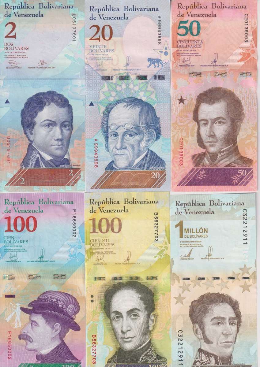VENEZUELA - A COLLECTION OF 18 DIFFERENT BANKNOTES - UNC
