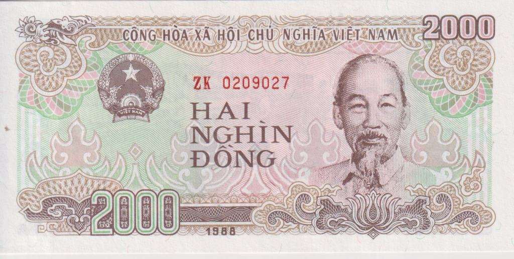 VIETNAM 2000 DONG 1988 P107 UNC
