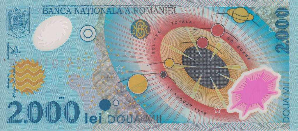 Romania 2000 Lei 1999 P 111 Polymer UNC