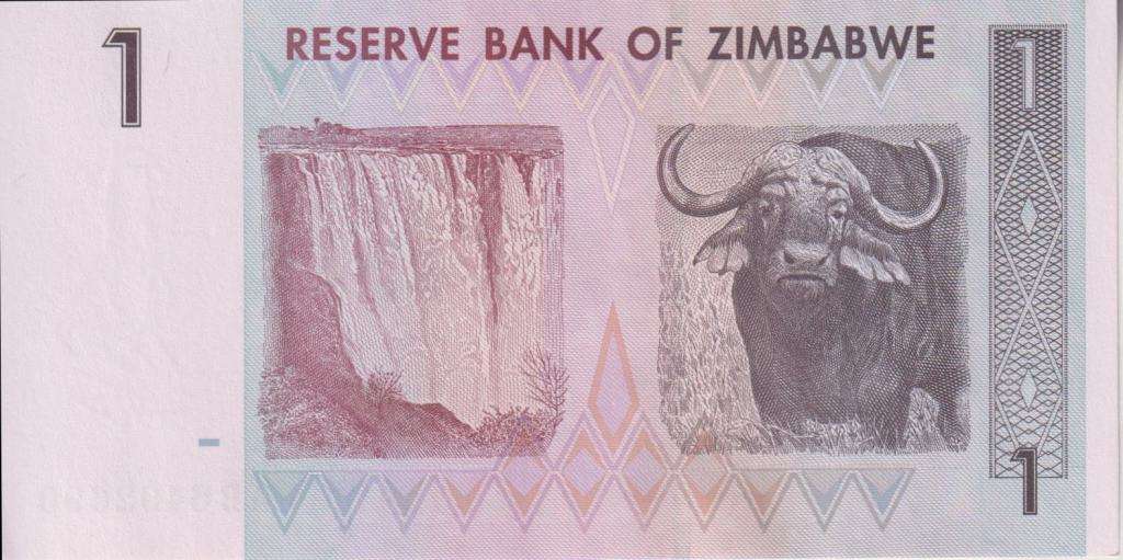 ZIMBABWE 1 DOLLAR 2007 P 65 UNC
