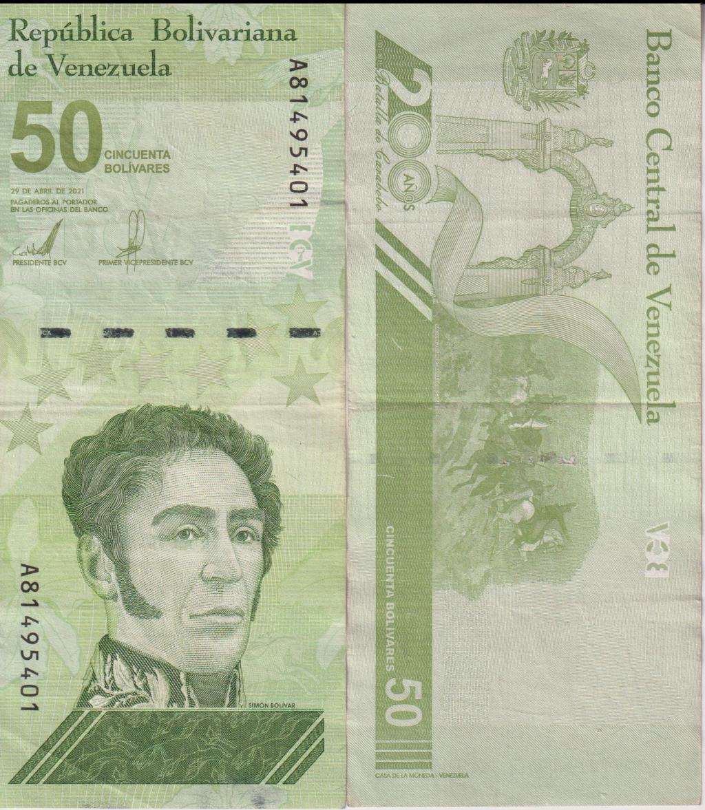 VENEZUELA 50 MILLION DIGITAL 2021 P118 VF