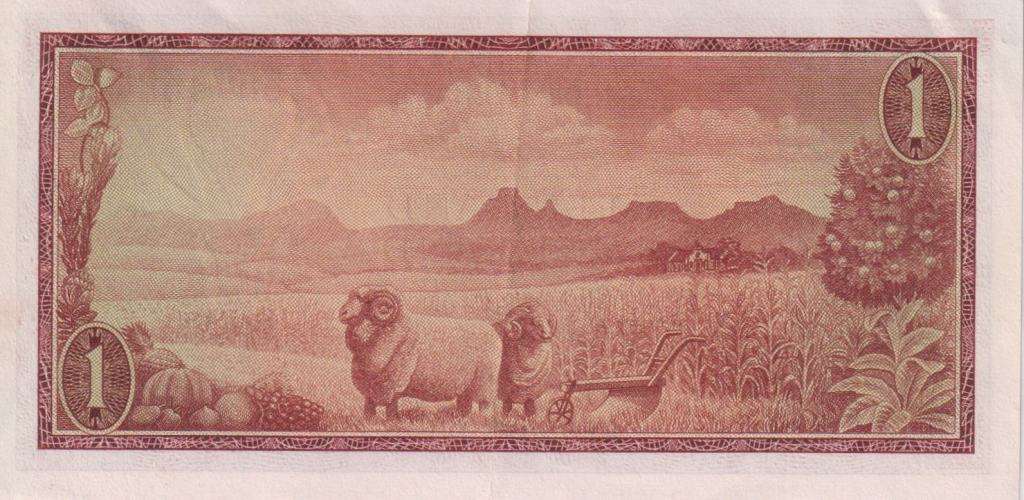 REPUBLIC OF SOUTH AFRICA - 1 RAND G.Rissik A/15 1966 #A/E 323 XF