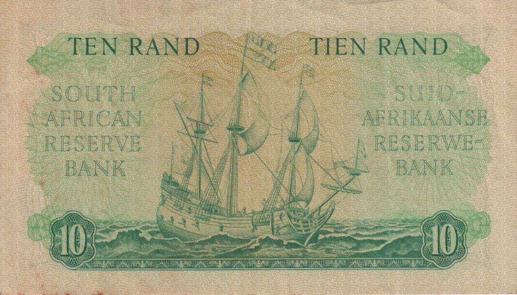 REPUBLIC OF SOUTH AFRICA - 10 RAND G.Rissik C/20 1962 A/E 498 XF