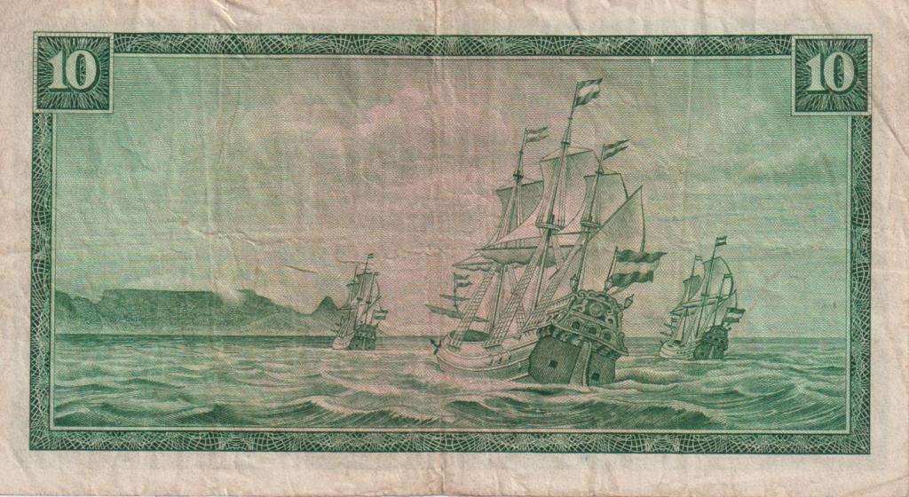 REPUBLIC OF SOUTH AFRICA - 10 RAND T.W.de Jongh C/48  1967  E/A 513 VF