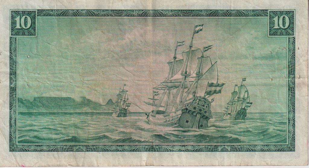 REPUBLIC OF SOUTH AFRICA - 10 RAND T.W.de Jongh C/331  1975  E/A 521 VF