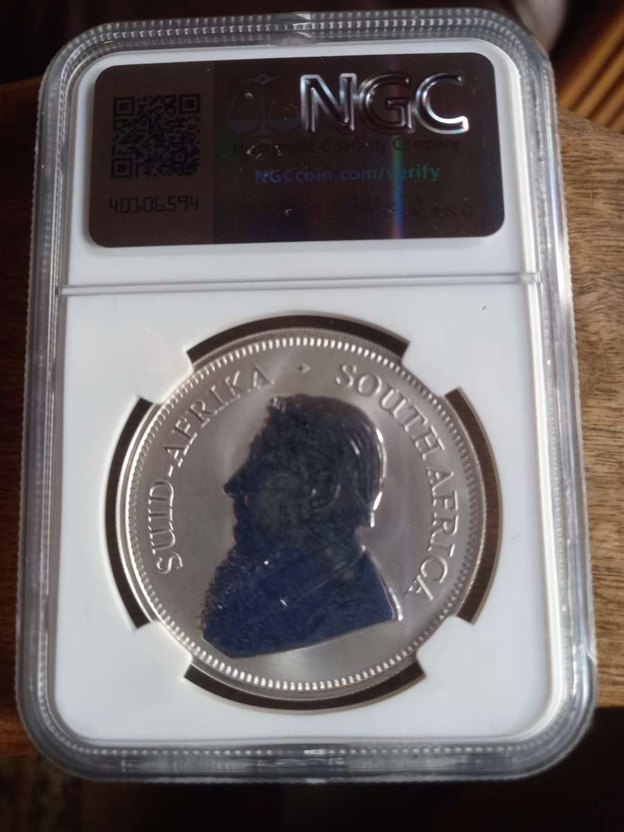 DISCOUNTED! NGC SILVER 1 OZ KRUGER RAND NGC GRADED SP68 50 th anniversary 2017