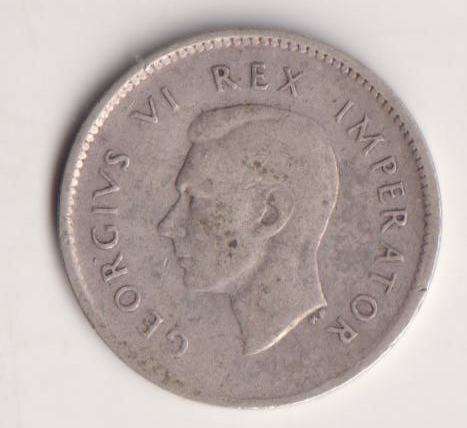 UNION OF SOUTH AFRICA - 3d - TICKEY - King George Vl - 1939 - Silver