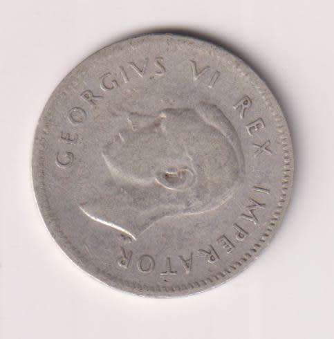 UNION OF SOUTH AFRICA - 3d - TICKEY - King George Vl - 1942 - Silver