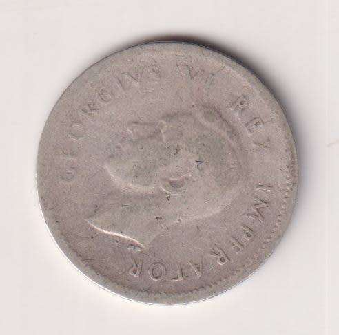 UNION OF SOUTH AFRICA - 3d - TICKEY - King George Vl - 1944 - Silver