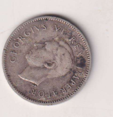 UNION OF SOUTH AFRICA - 3d - TICKEY - King George Vl - 1945 - Silver