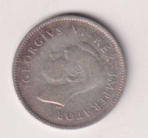 UNION OF SOUTH AFRICA - 3d - TICKEY - King George Vl - 1947 - Silver