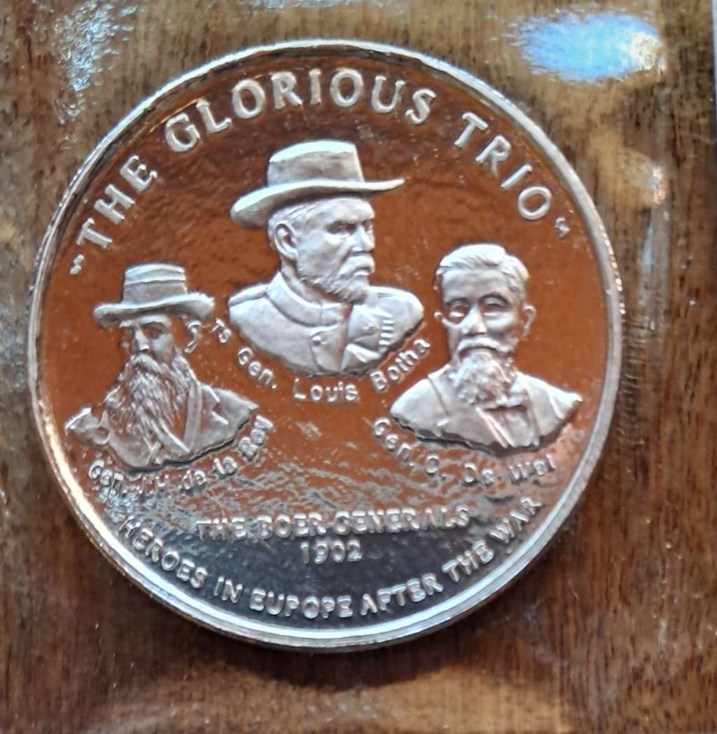 1 oz  Fine Silver - ANGLO BOER WAR COMMEMORATION 2007 - THE GLORIOUS TRIO: DE WET, DE LA REY & BOTHA