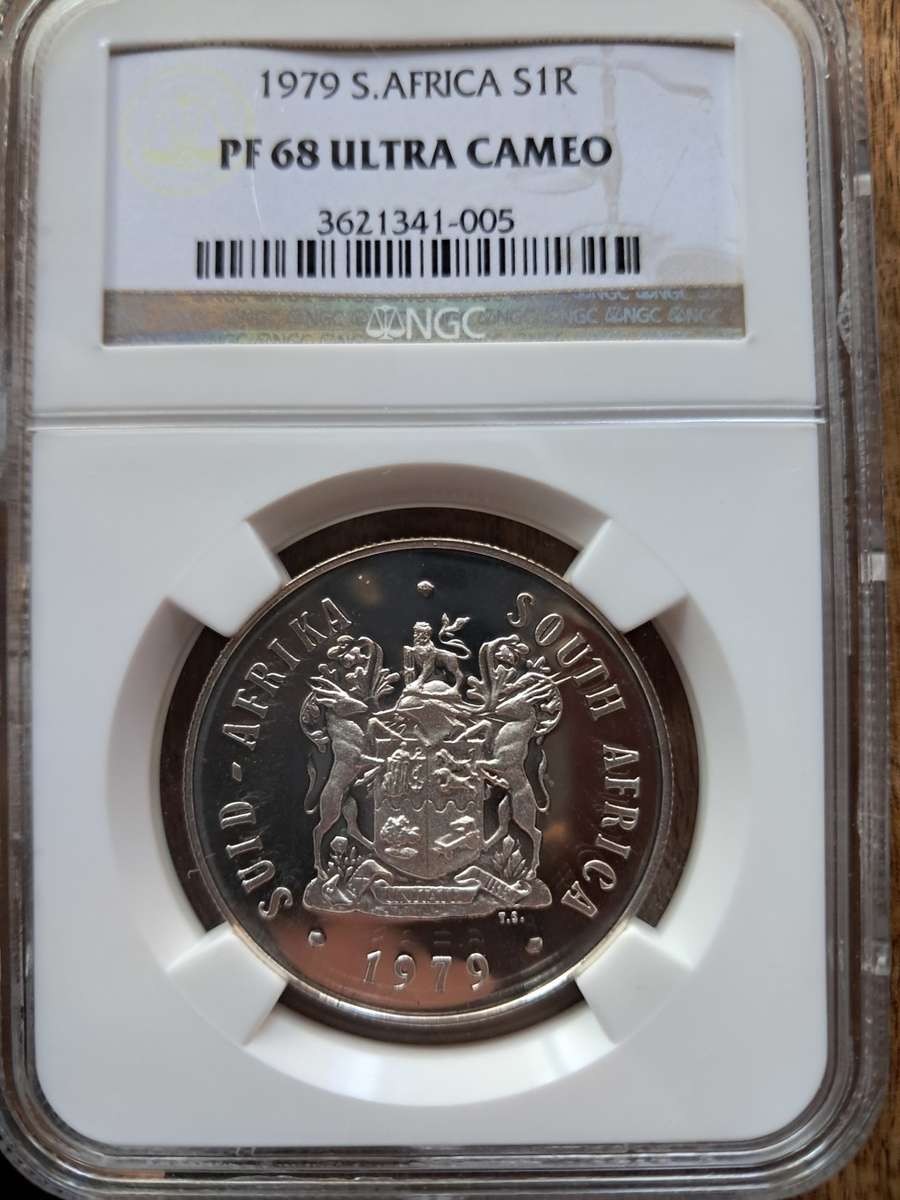 1979 Proof SILVER 1 Rand RSA NGC GRADED Ultra Cameo PF68