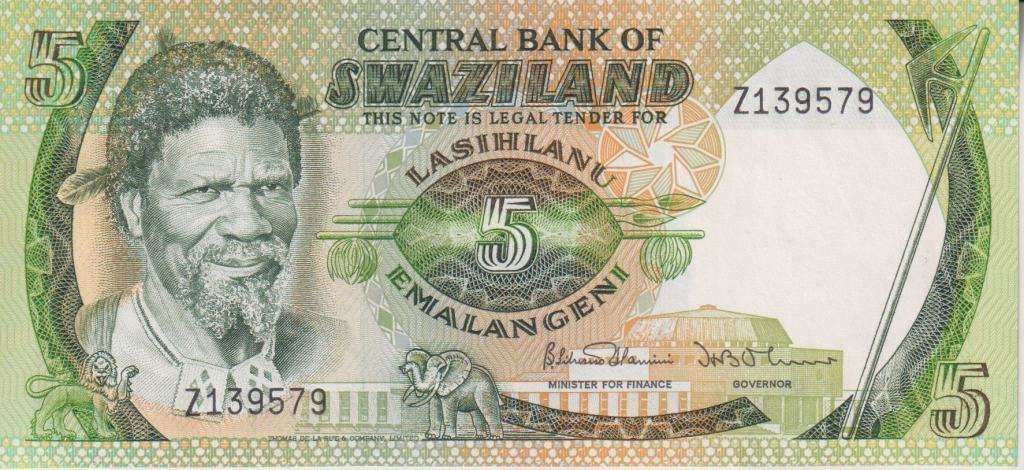 Swaziland 5 Emalangeni 1984 P9b  A-UNC