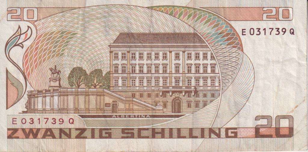 AUSTRIA 20 SCHILLINGS  1986 P148 VF (USED)