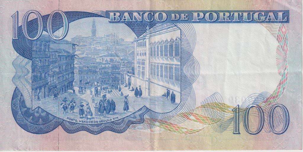 PORTUGAL 100 ESCUDOS 1965 P-169  VF