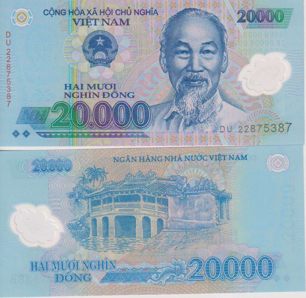 Vietnam 20,000 Dong Random Year, P-120, UNC, Polymer