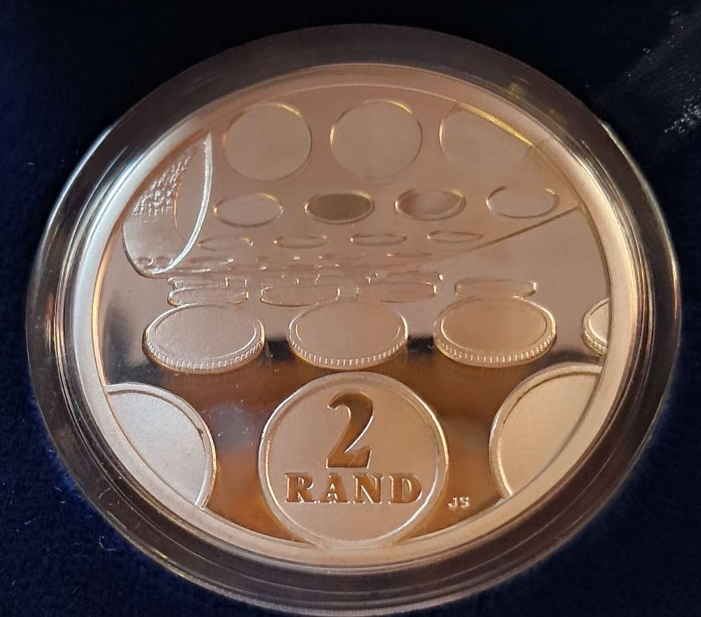 2 RAND 1992 SILVER RSA MINT TECHNOLOGY in capsule, in Mint box