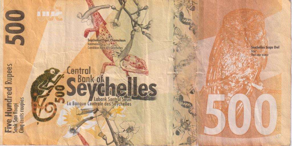 Seychelles 500 Rupees Banknote , 2016, P-51  polymer VF