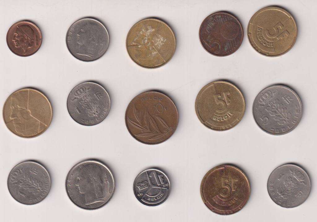 STARTING AT ONLY R10 - 15 X BELGIUM COINS MOSTLY PRE- EURO