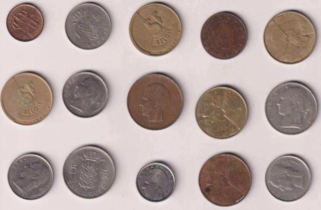 STARTING AT ONLY R10 - 15 X BELGIUM COINS MOSTLY PRE- EURO