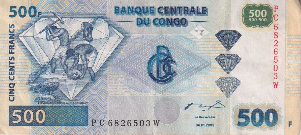 Congo Democratic Republic 500 Francs 2002 P-96 VF