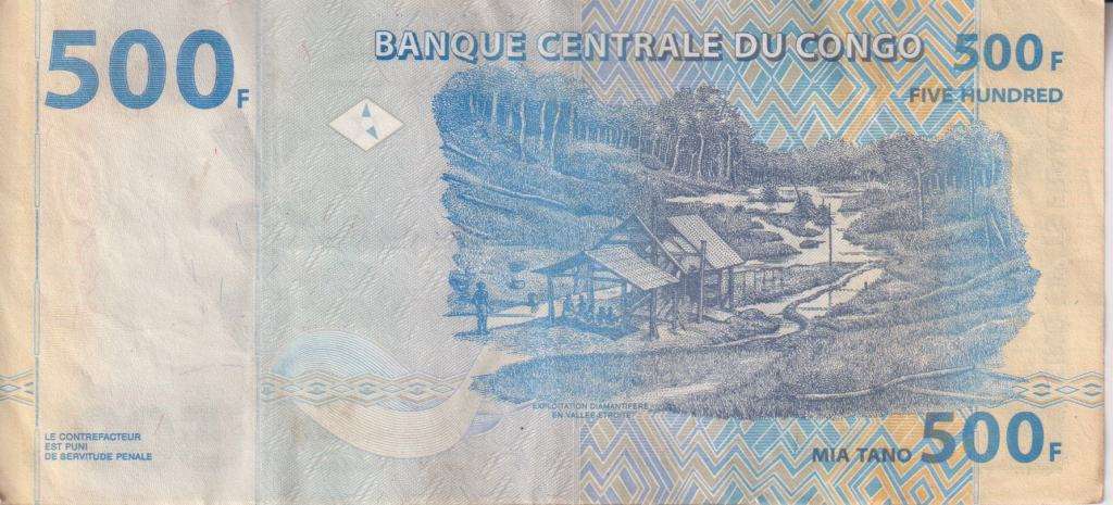 Congo Democratic Republic 500 Francs 2002 P-96 VF