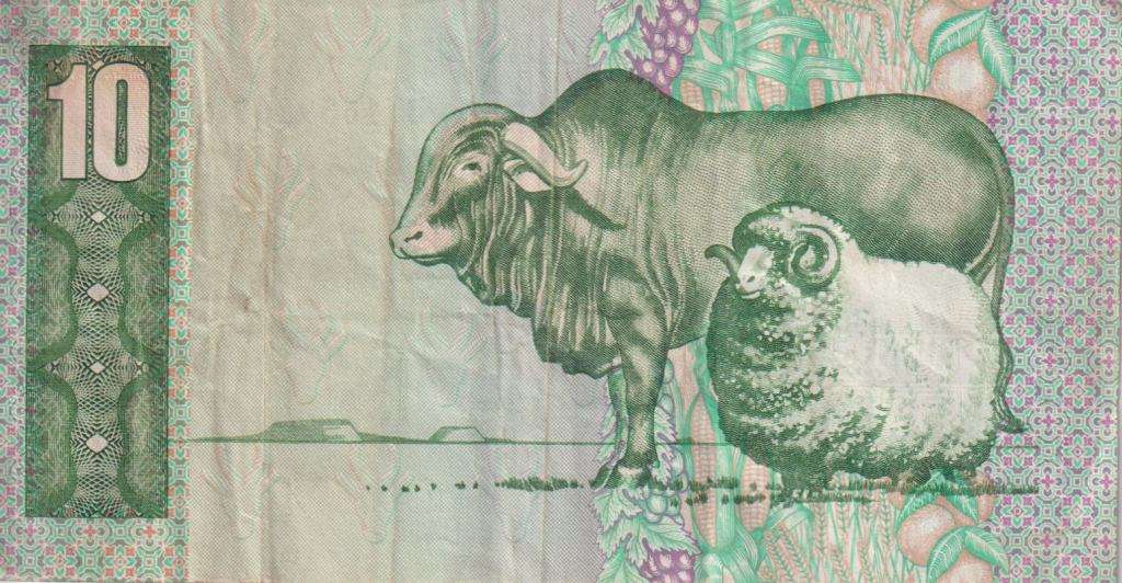 REPUBLIC OF SOUTH AFRICA - 10 RAND C.L.Stals BT 1990 A/E 545 VF