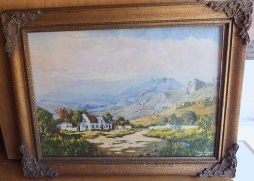 R E D U C E D  ..ORIGINAL THINUS DE JONGH PRINT IN ORIGINAL EXQUISITE ORNATE FRAME