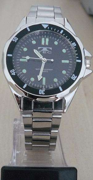 SILVER TEC MENS WATCH ** with glow in the dark dials**