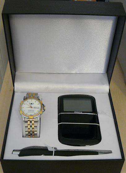 WOW!! GREAT GIFT SET **TEC MENS WATCH (WHITE FACE), CALCULATOR AND PEN**