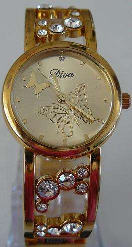 **BEAUTIFUL - GOLD BUTTERFLY - QUARTZ WATCH**