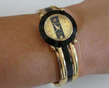 **STUNNING - GOLD & BLACK - QUARTZ WATCH**
