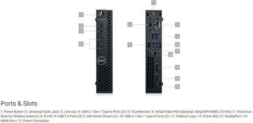 DELL OPTIPLEX 3070 MFF | 9TH GEN CORE i5-9500T | 8GB DDR4 | 256GB SSD | WIFI/BT |